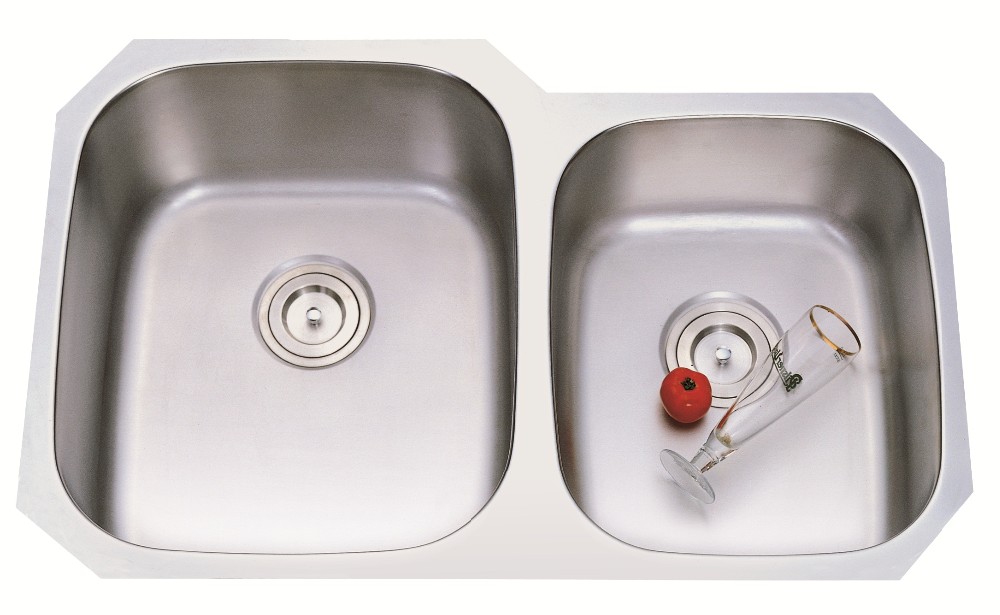 2017 hot sale cUPC undermount double bowl stainless steel wash kitchen sink