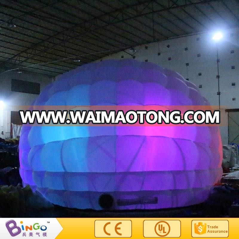 party led light inflatable air half dome tent/customized party inflatable/Portable half moon inflatable tent for party