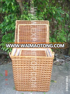 Colorful handmade fern baskets