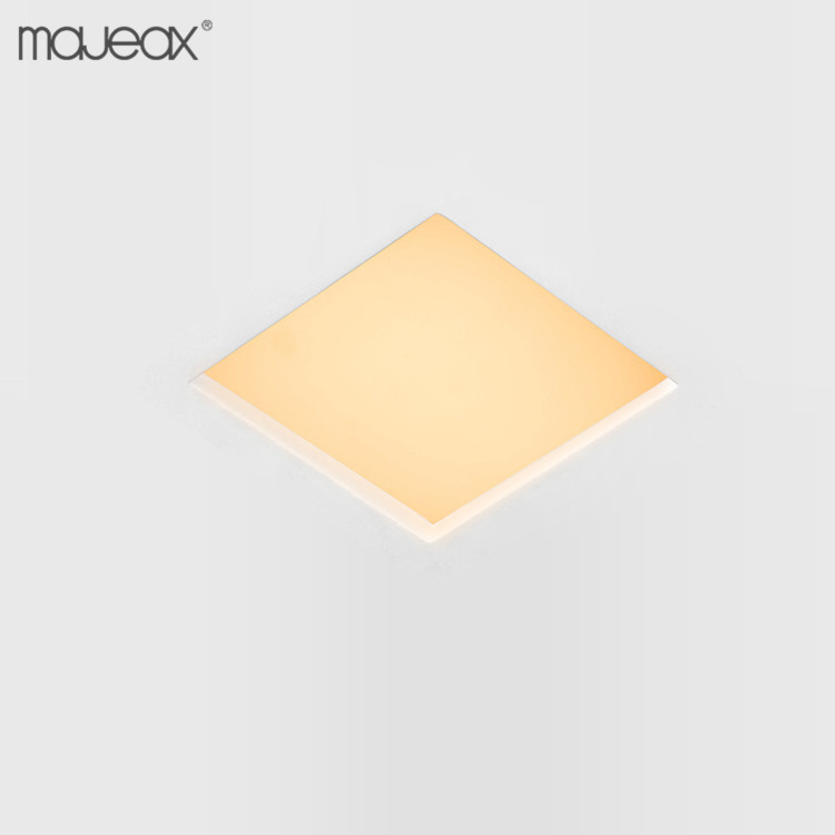 modern indoor frosted glass square gypsum plaster ceiling recessed trimless led light fixture