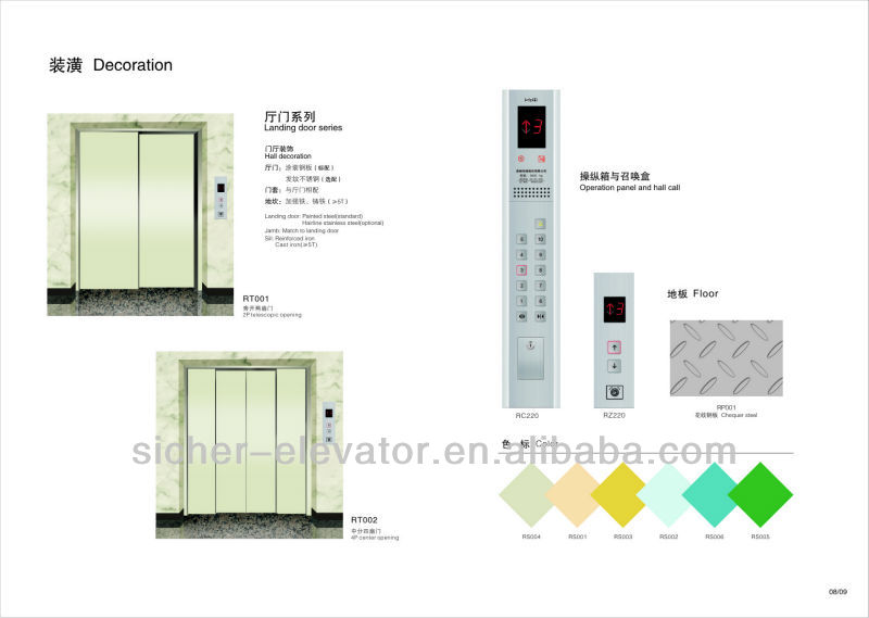 High standard Italy GMV system Freight hydraulic elevator