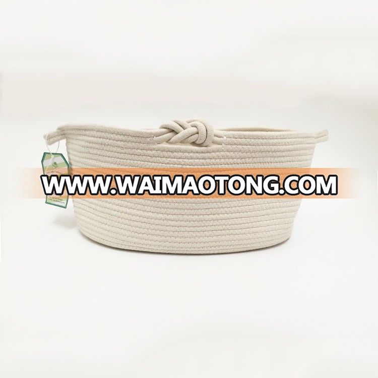 Use as Hamper Toy Laundry and Storage Cotton Rope Basket