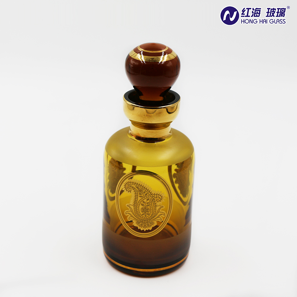 Dubai fancy 200ml essential oil bottle attar glass perfume bottle wholesale