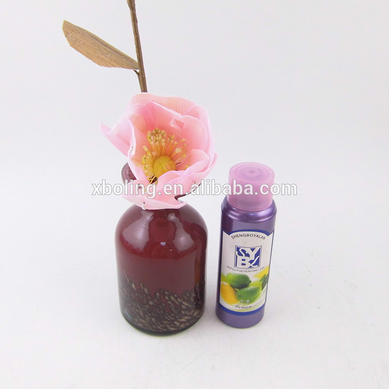 Lovely Flower Empty Oil Fragrance Glass Reed Diffuser Bottle Gift Set