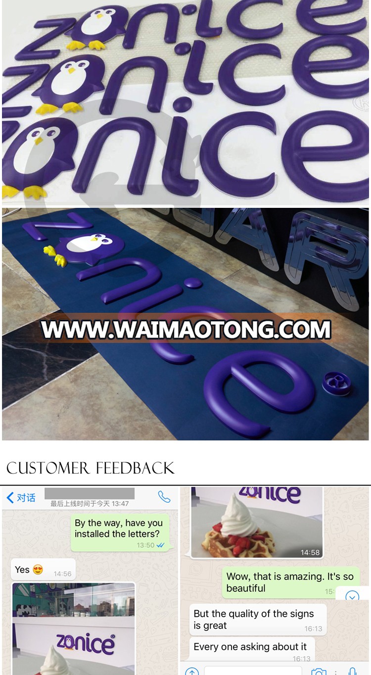 Manufacturer Custom Store Facade Sign Painting Dimensional Acrylic Letters