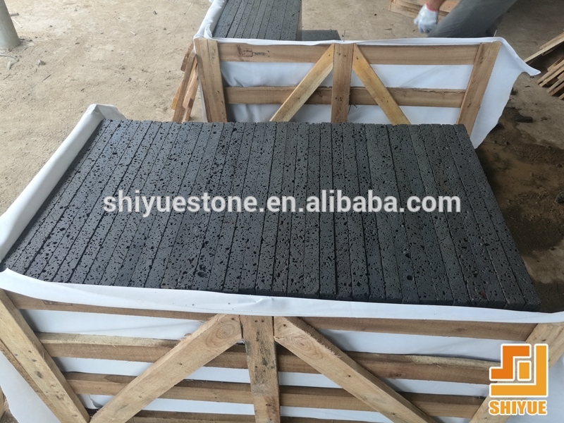 China Hainan black lava stone volcanic stone volcanic rock stone tile