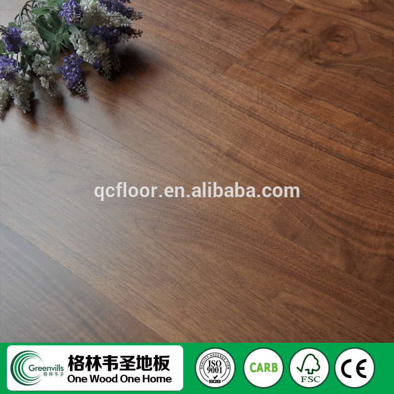 Asian walnut flooring 15MM indoor and home used walnut engineered wood flooring