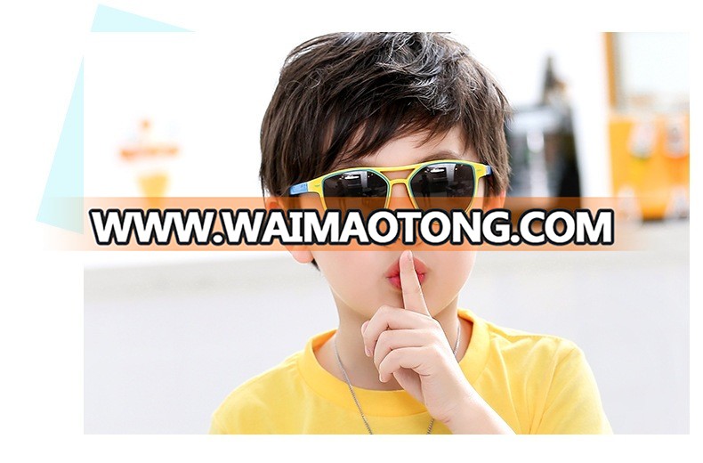 Fashionable TR90 Frame Sunglasses Brand Design Girls Boys Babys Kids Custom Polarized Sunglasses