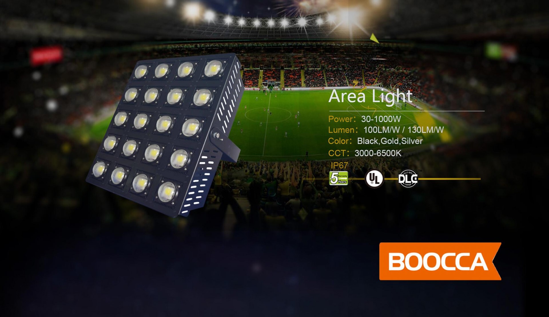 high mast lamps U LCE ROHS 1000W Area light led stadium light flood light 130LM/W