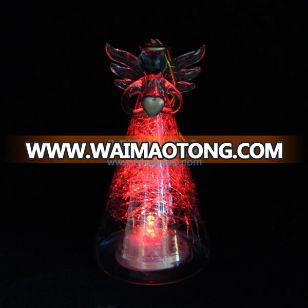 Wholesale Light Up Glass Angel Ornament