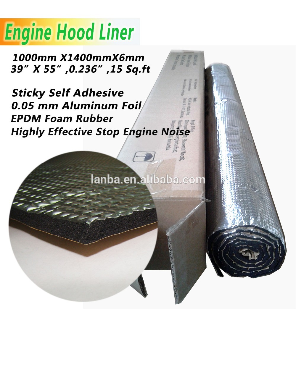 Engine Hood Liner Sound Deadening & Thermal Insulation Mat