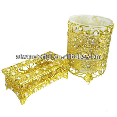 2016 decorative dustbin with crystal L865