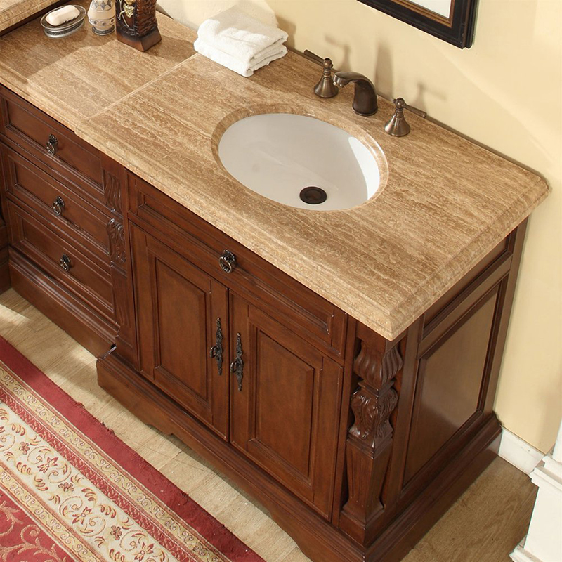 Marble Travertine Vanity Top and Sink