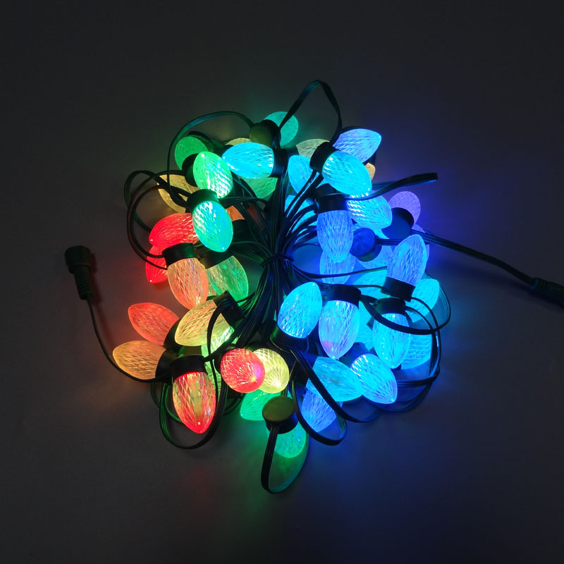 2019 New Design Product smd5050 WS2811 rgb S24 led Christmas string lights for celebration