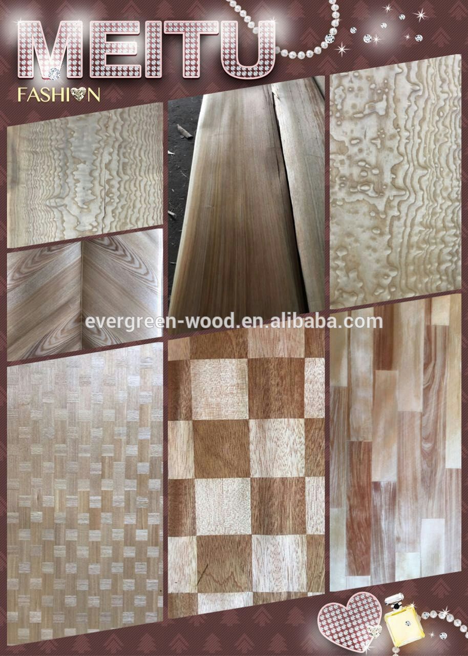 3D wood veneer design for wall panel wallcovering