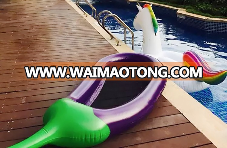 2019 NEW swimming pool inflatable lounger eggplant pool float