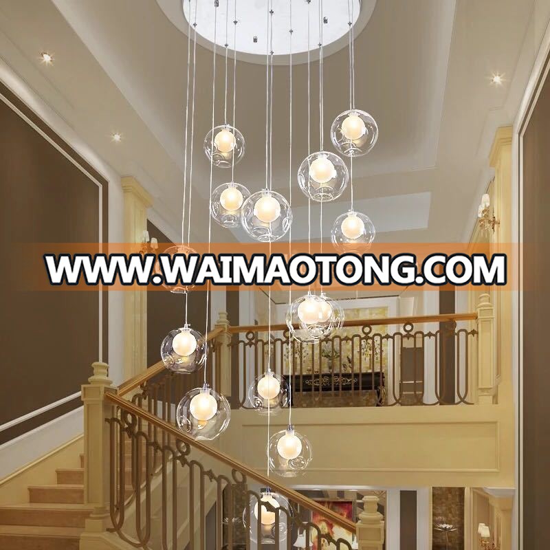 Spiral Down Crystal Pendant Chandelier Lamp