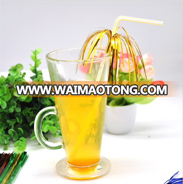 Disposable Pp Drinking Firework Straw Bendy Plastic Juice Straw