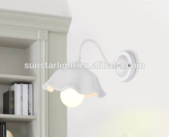 American Style Metal Wall Lamp With Glass Lampshade For Modern House/coffee Hotel Shop Furniture Best Choice