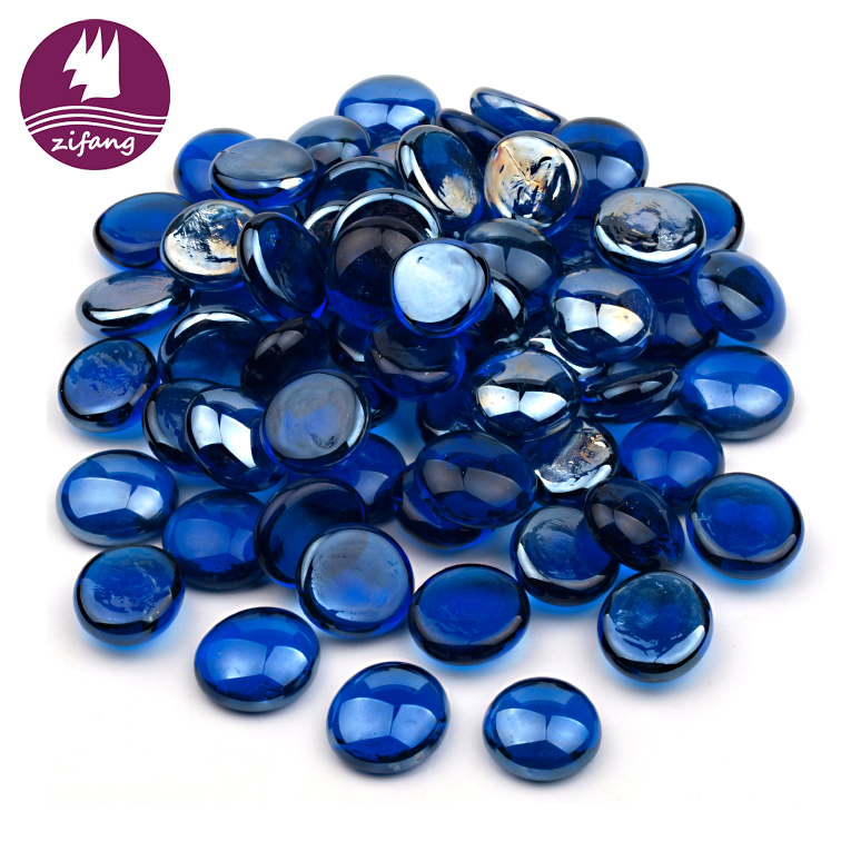 flat back glass bead for fire pit  flat glass marbles gems