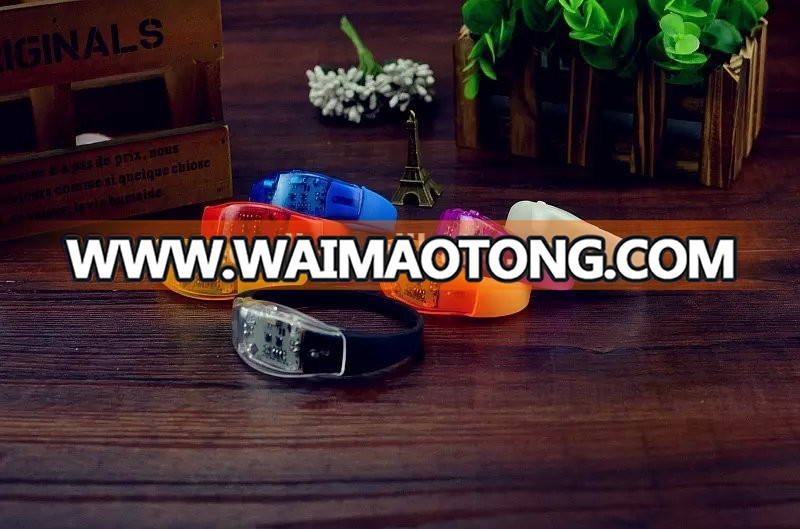 HOT-Cheap silicone wristbands/Colorful led slap bracelet,flashing bracelet