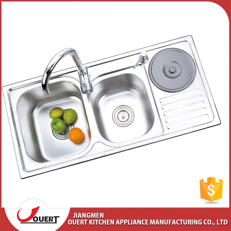 Chinese modern 304 stainless steel square undermount single bowl kitchen sink