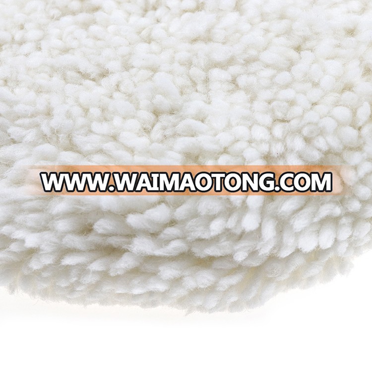 China Factory Car Care Products Professional Double-sided Lamb Wool Buffing Pad Wheel Auto wool polishing pad for car