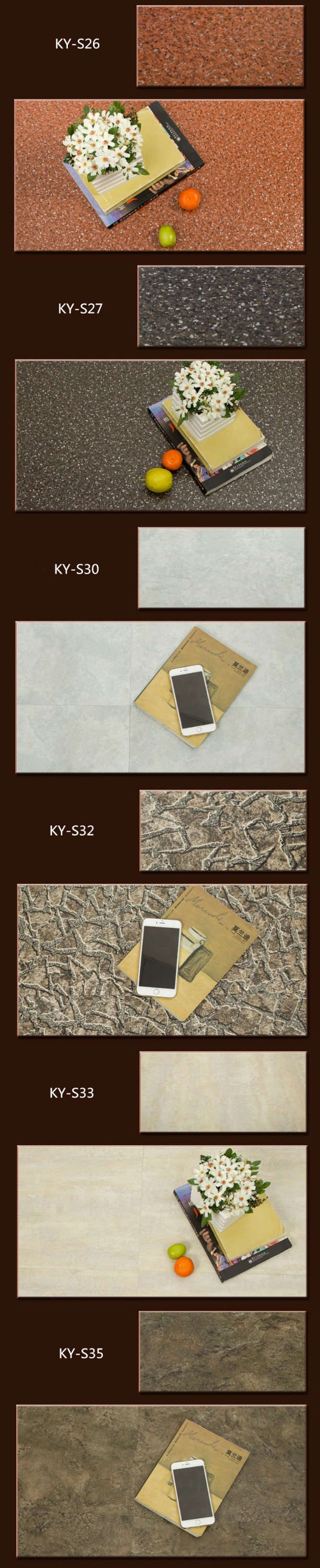 March promotion new design marble stone design LVT vinyl floor tile