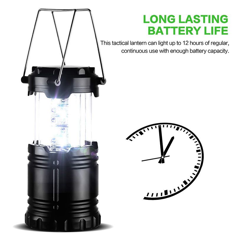 Portable Bright Outdoor Collapsible LED Hanging Tent Lamp 30 led camping lantern LED Camping Light