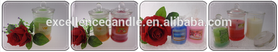 scented art glass jar candle / glass candle with lid with scent