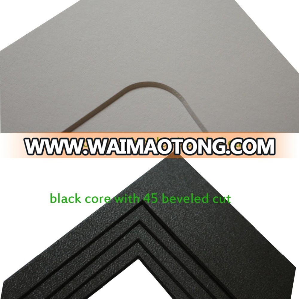 Pre-cut 1.4mm thickness 4ply white core single layer matboard