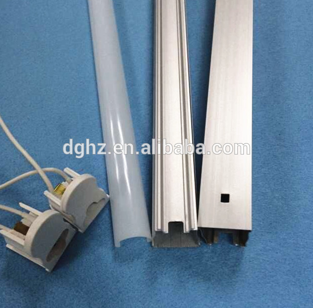 HOT!!! CE RoHS T5 1200mm 3years warranty T5 integrated led tube housing (Cover+ Aluminum)