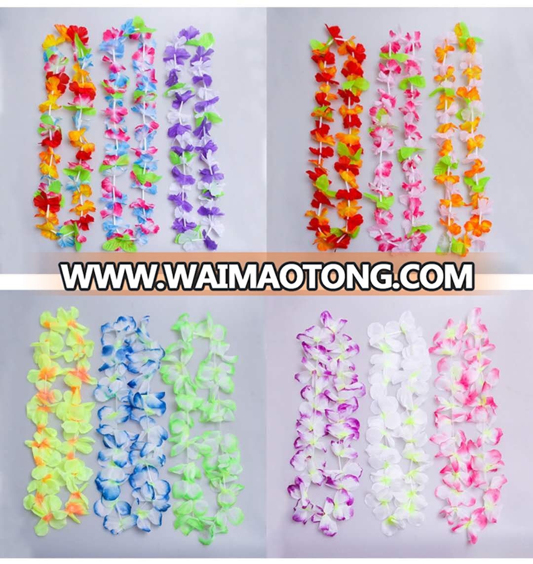 Wholesale Silk Hawaiian Necklace 50 Leis Party Decoration