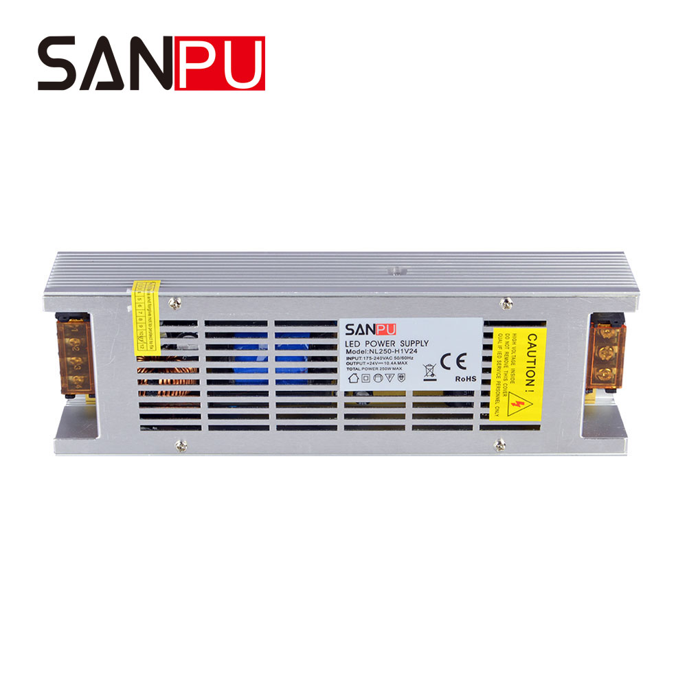 12v 20a power supply 250W 12V SANPU New Arrival AC 220V to DC 12 V Single Output Small Without Fans for led display