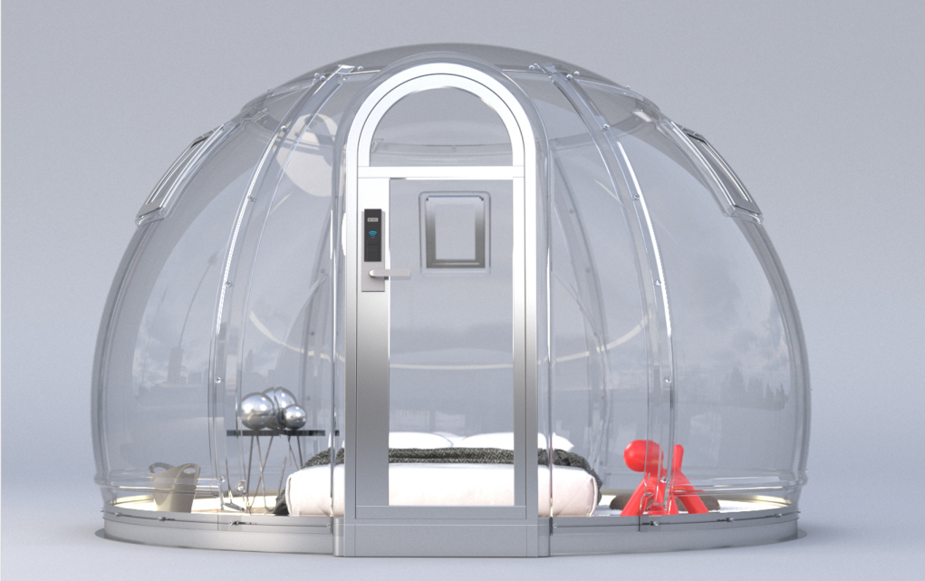 Safety Outside Glamping House Tent 2m-8m diameter Clear Dome House