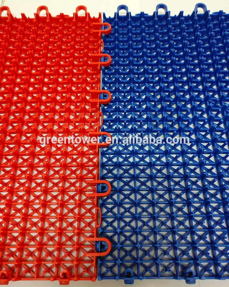 High Density PP Badminton Court Removable Sports Flooring Interlocking