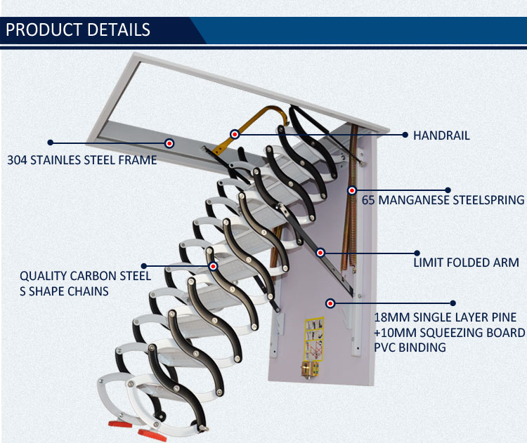 Space Saver Collapsible Loft Ladder For Sale