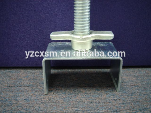 Steel Screw Thread Rod Adjustable Solid Base Jack U Head