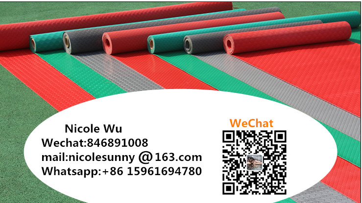 pvc  vinyl plastic garage transport flooring   in roll