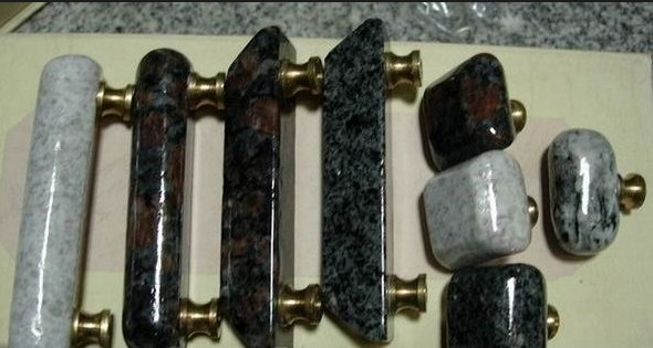 Multi Color Natural stone granite cabinet pull handles Drawer Dresser Wardrobe door knobs