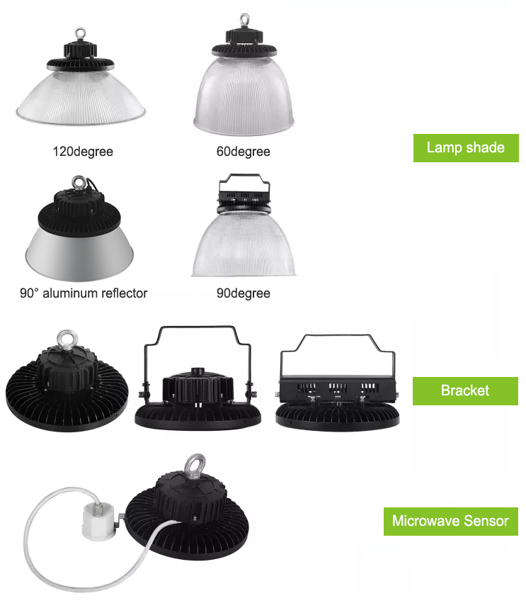 hot selling industrial lighting UFO smd LED UFo high bay lamp 60W 150w 200W 240W high bay lamp UFO shade