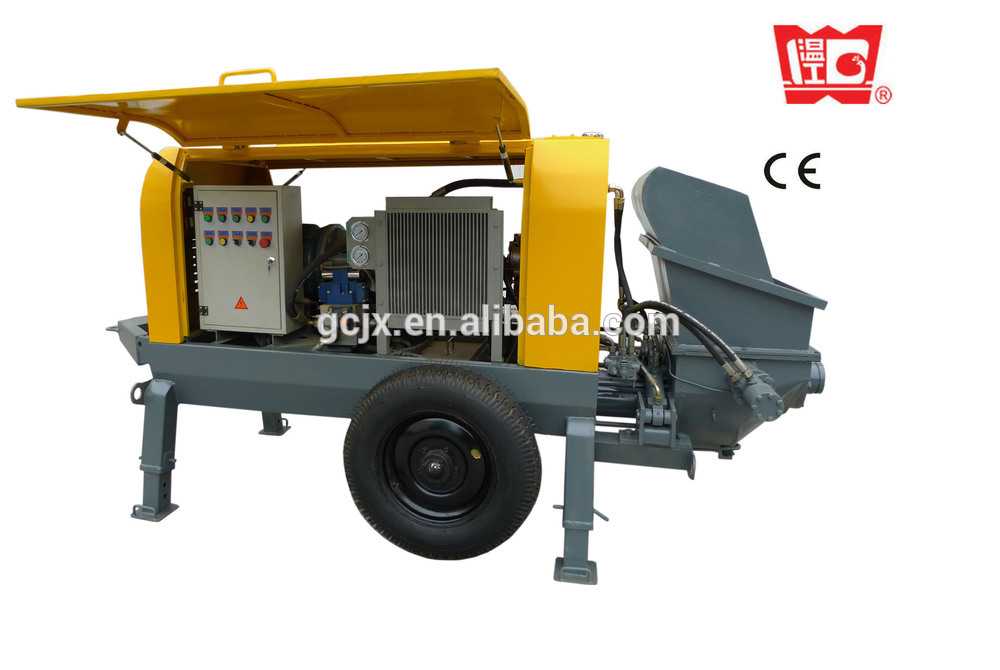 small concrete hydraulic piston stationary trailer pump shotcrete spraying machine