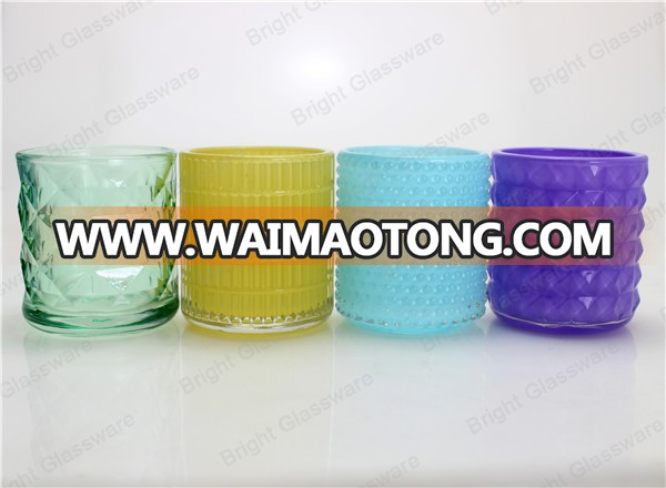 Wholesale decorative custom shape mercury votive glass candle holder