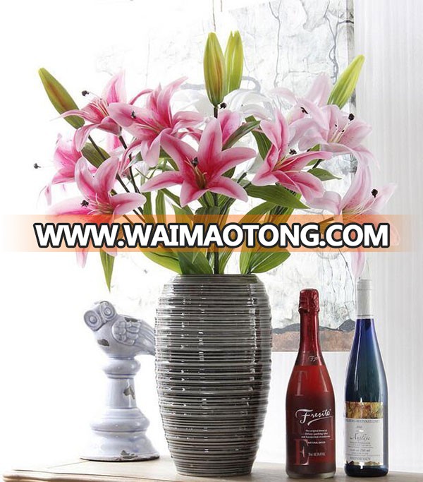 Wholesale 5 heads artificial lily flower for home decoration