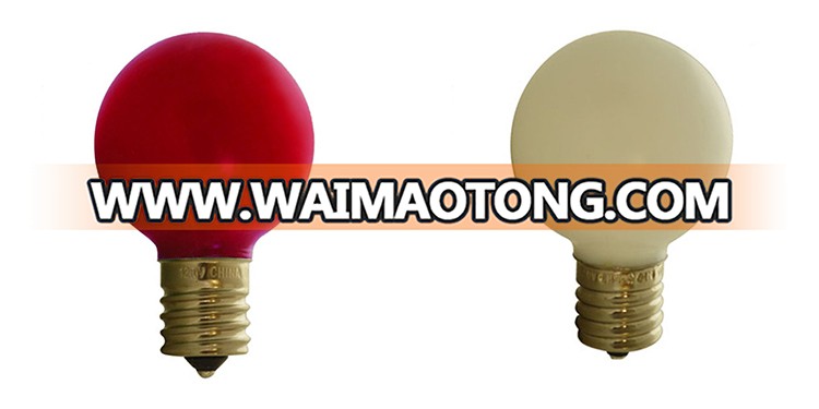 Listed Celebration G40 Red Blow Mold Opaque LED Festoon Light Bulb