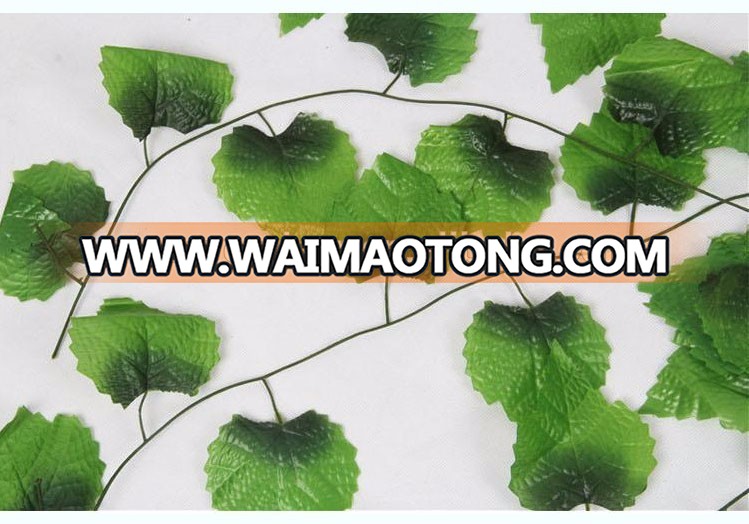 Artificial green grape leaves artificial decorative vines