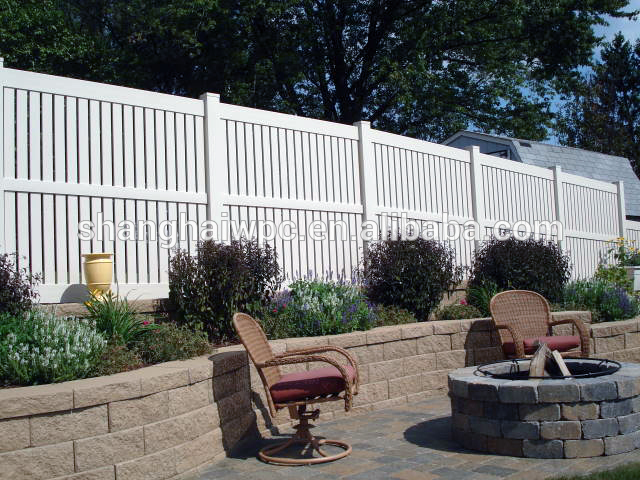 PVC privacy fencing plastic fences with top picket