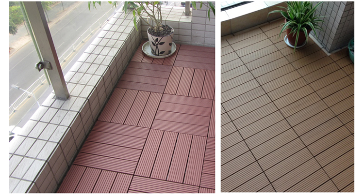 DIY WPC roof garden decking tile 300*300mm