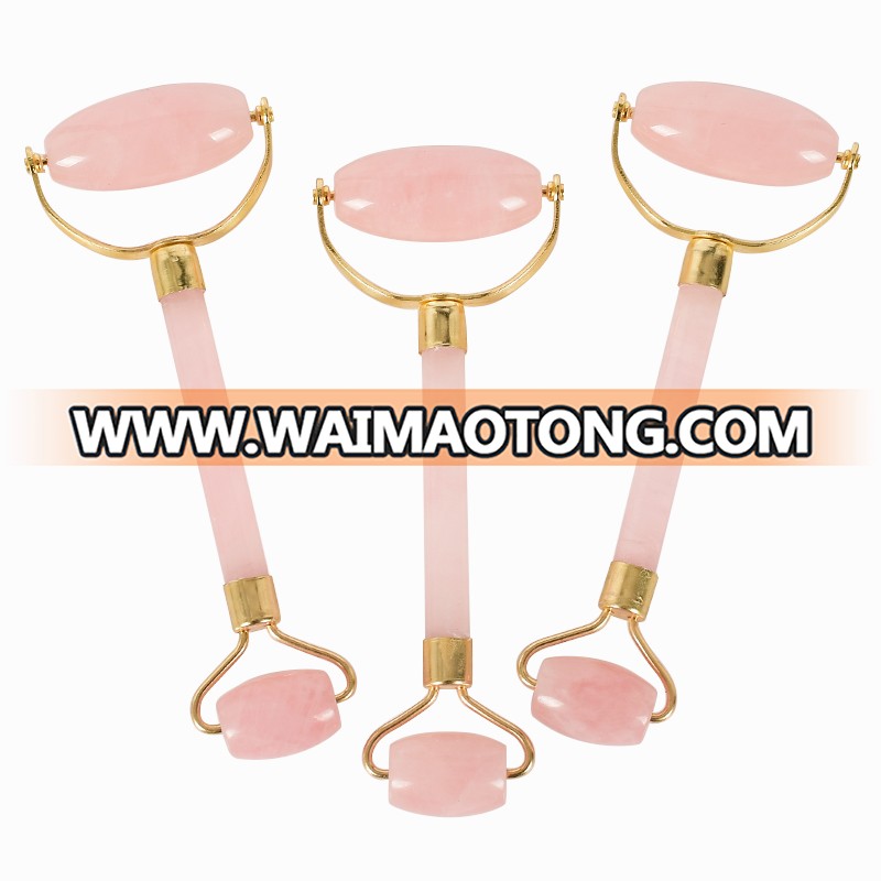 Factory direct sale Amazon Rose quartz facial roller massage