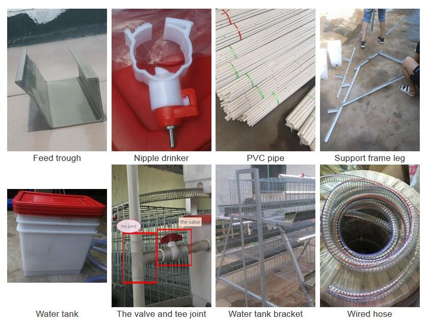 Egg laying hen battery layer cage for poultry farm